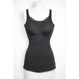 NWT Evelyn and Bobbie Lace Trim V Neck Seamless Shaping Tank Womens XL